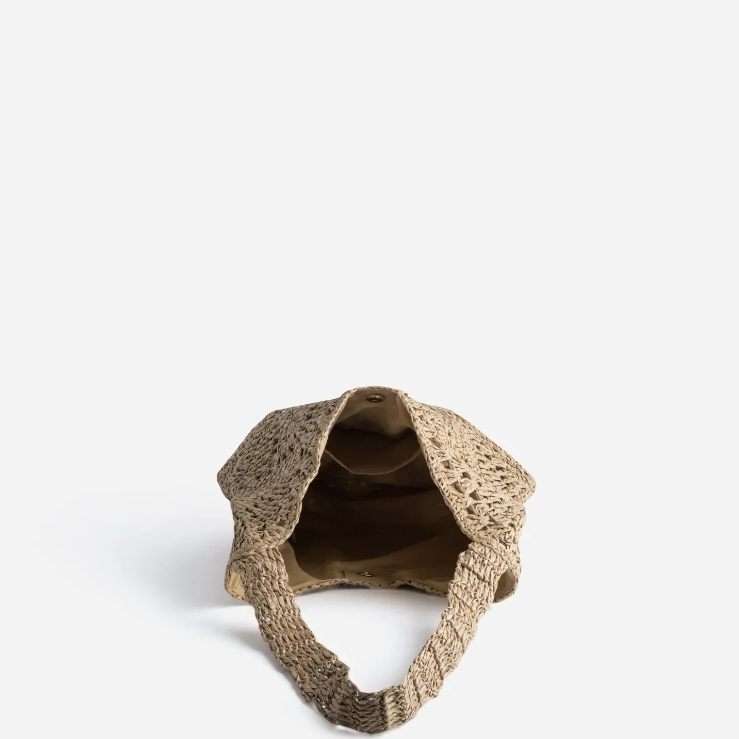 Sac tote-bag beige tressé
