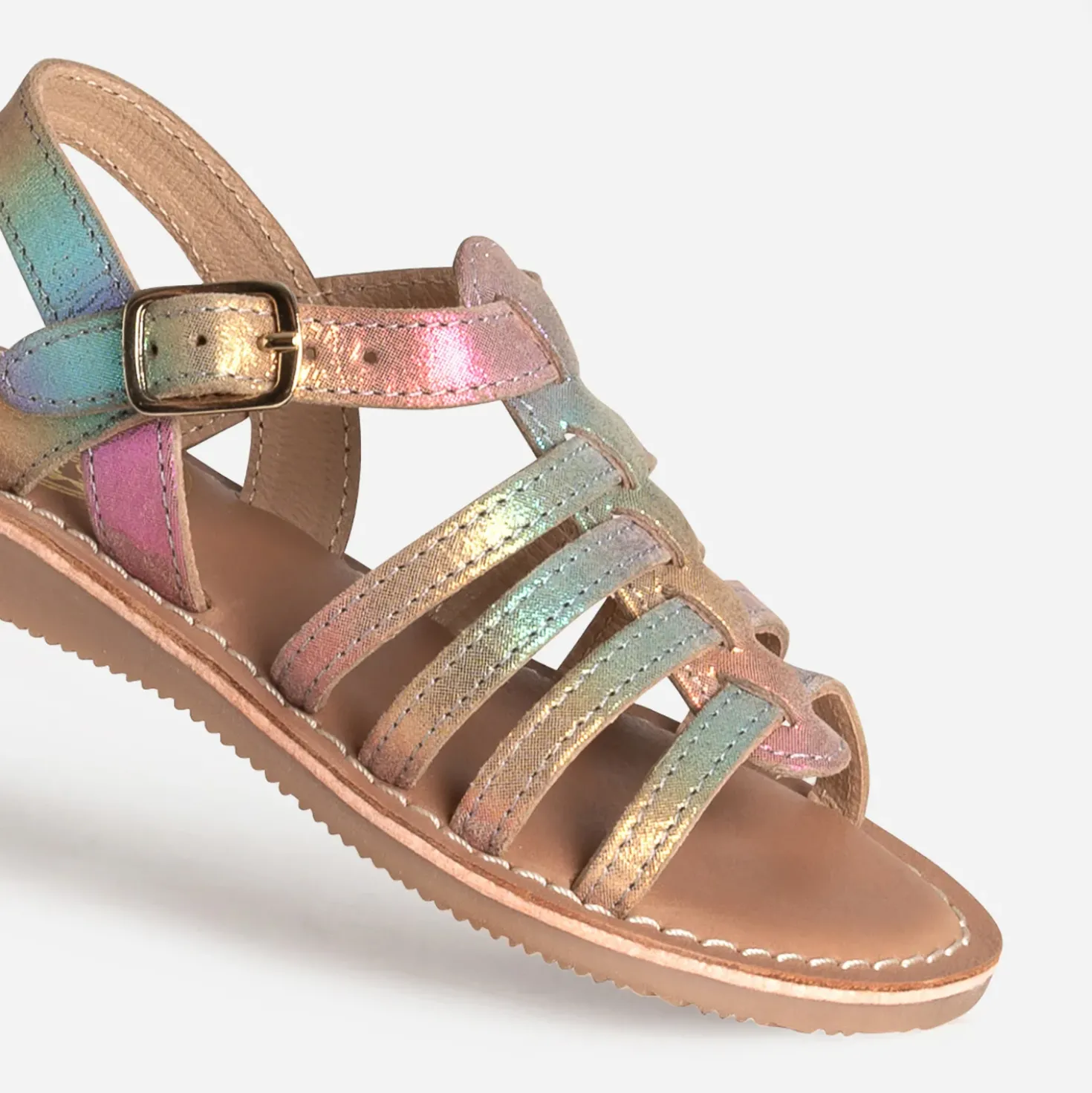 Sandale BUGGY arc-en-ciel cuir
