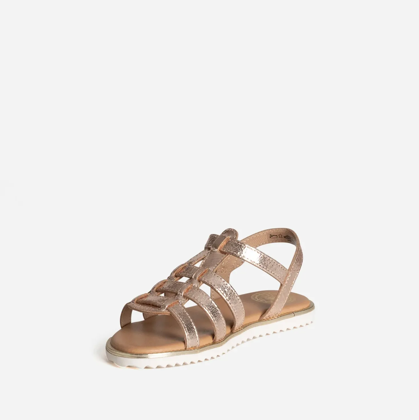 Sandale BUGGY dorée cuir froissé