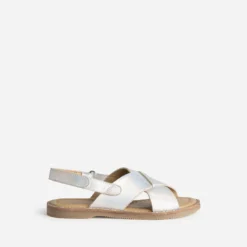 Sandale BUGGY gris iridescent cuir