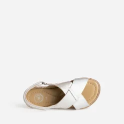 Sandale BUGGY gris iridescent cuir