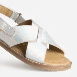 Sandale BUGGY gris iridescent cuir