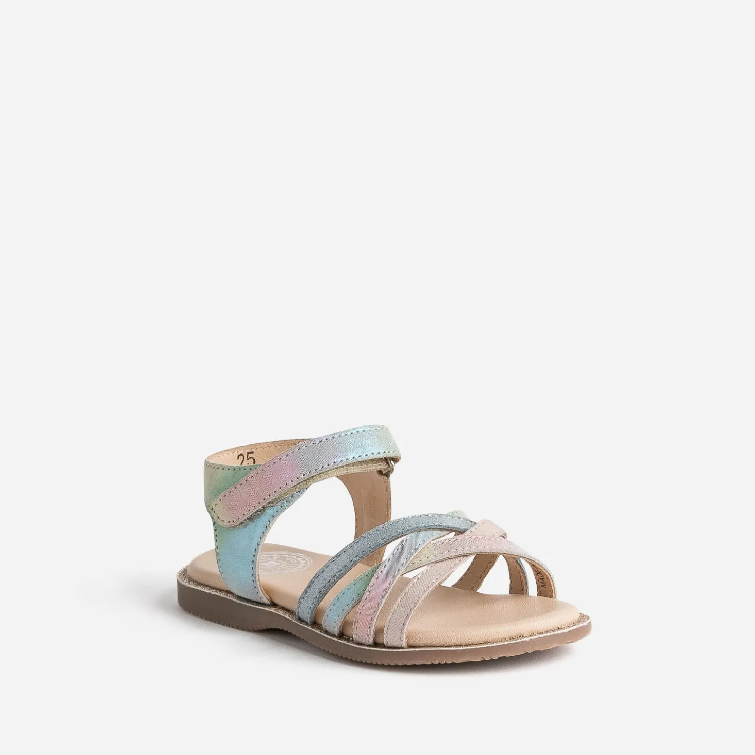 Sandale BUGGY multicolore cuir irisé