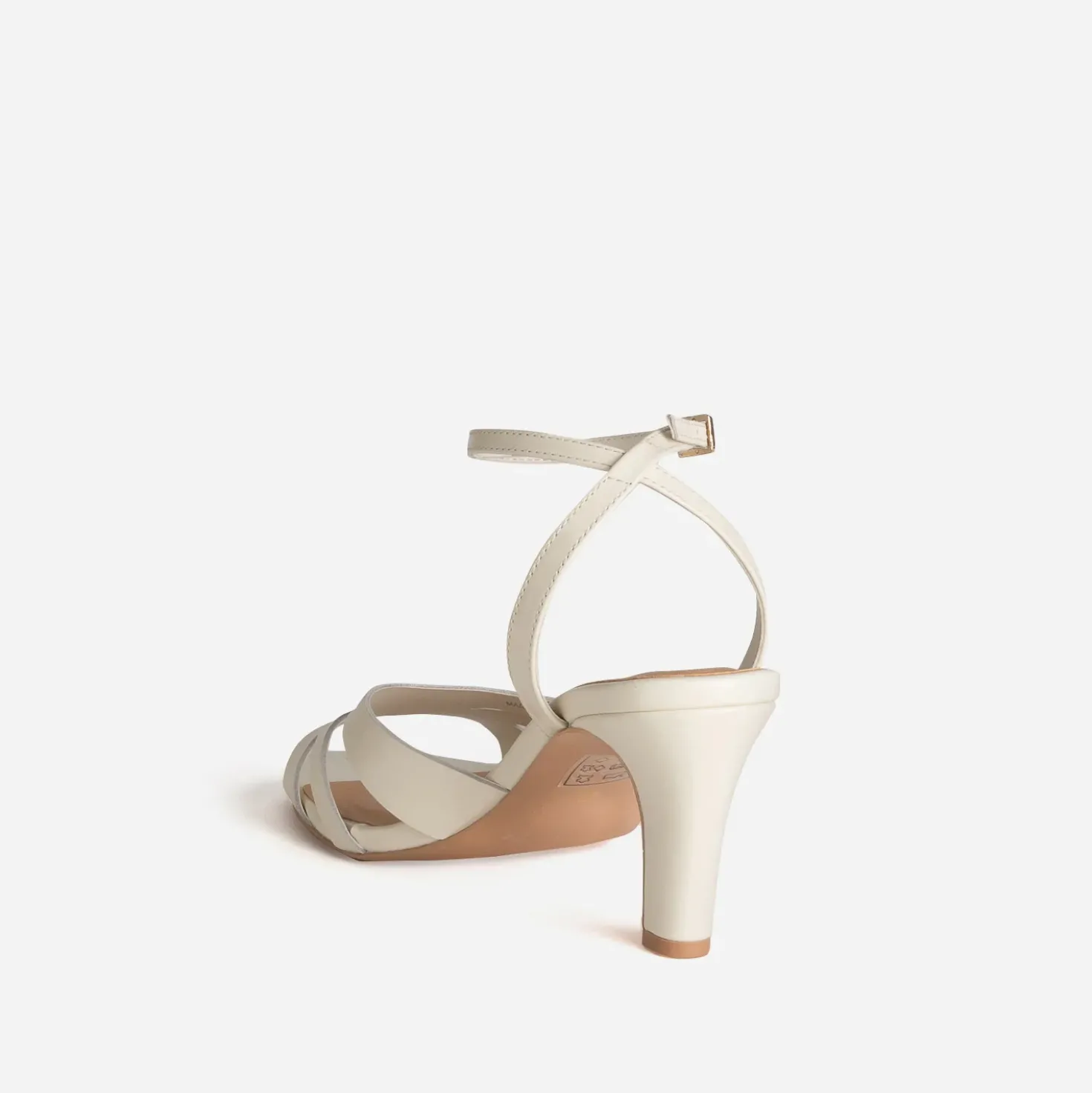 Sandale écrue cuir à talon