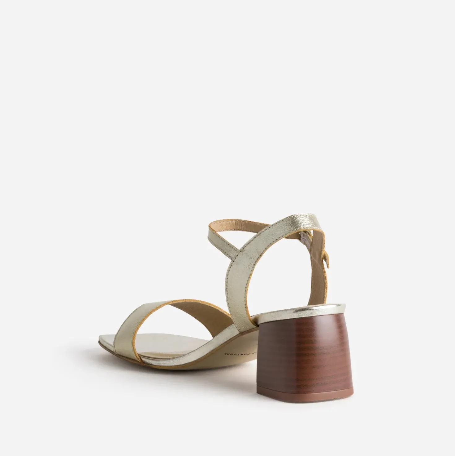 Sandale dorée cuir à talon
