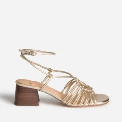 Sandale dorée multi brides