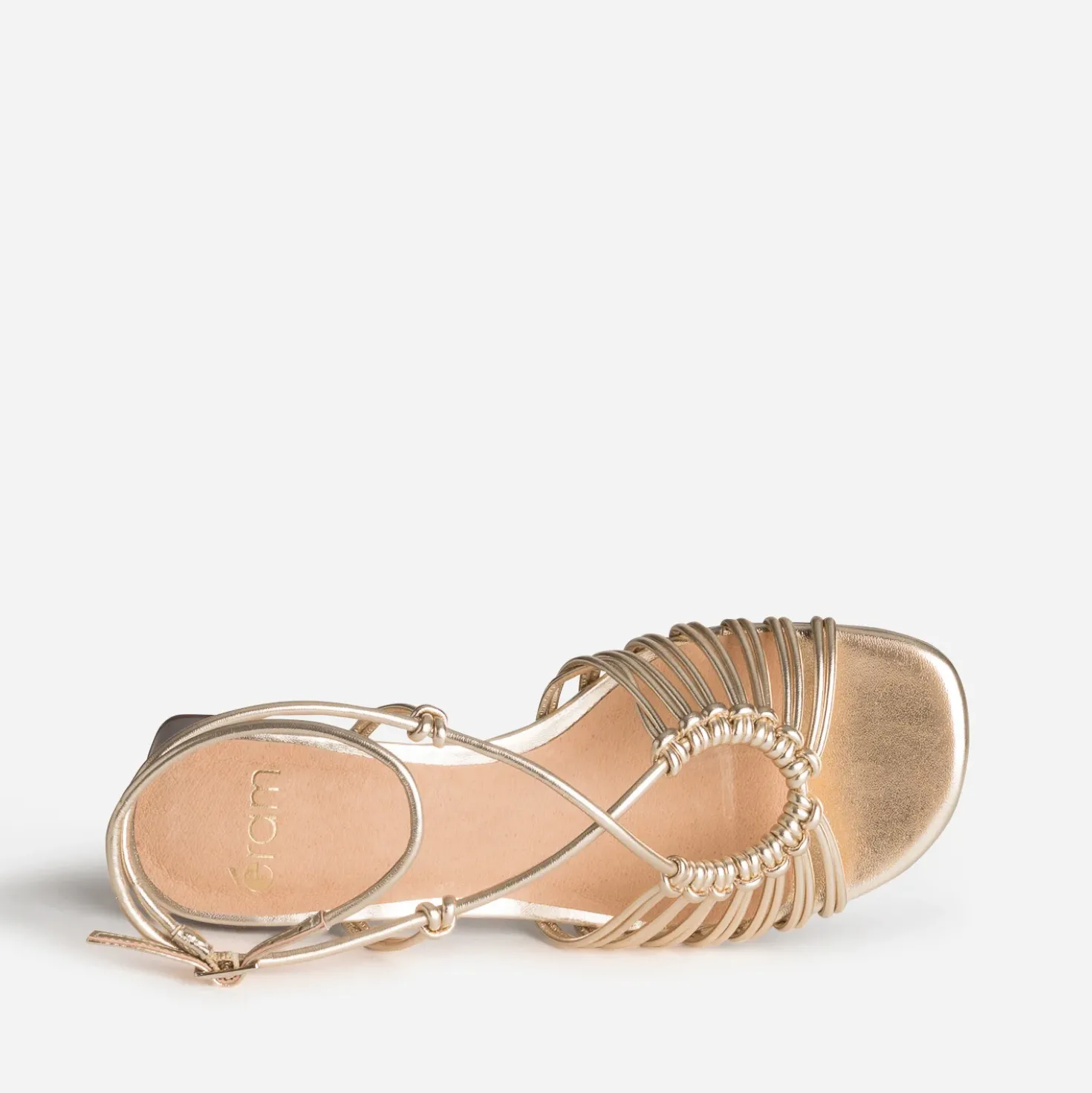 Sandale dorée multi brides