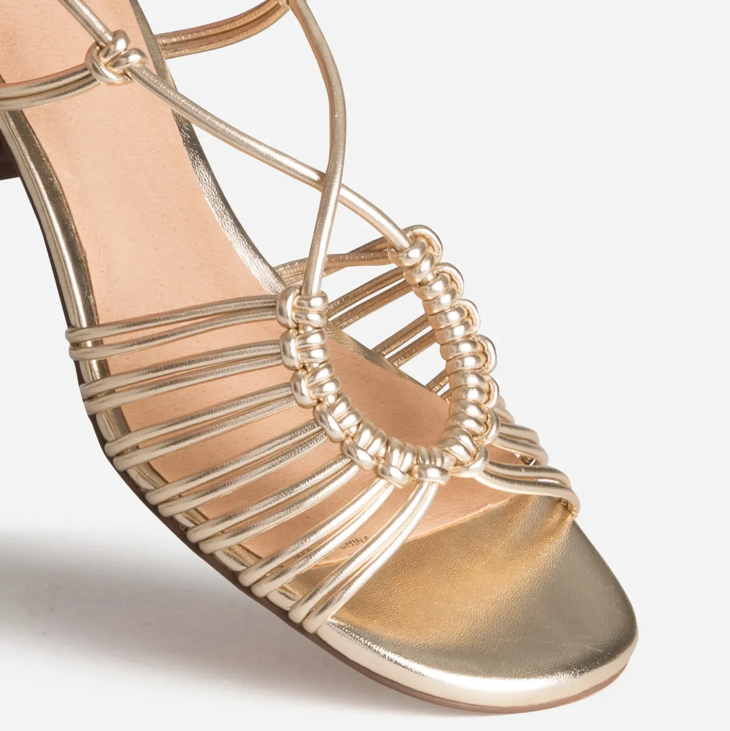 Sandale dorée multi brides