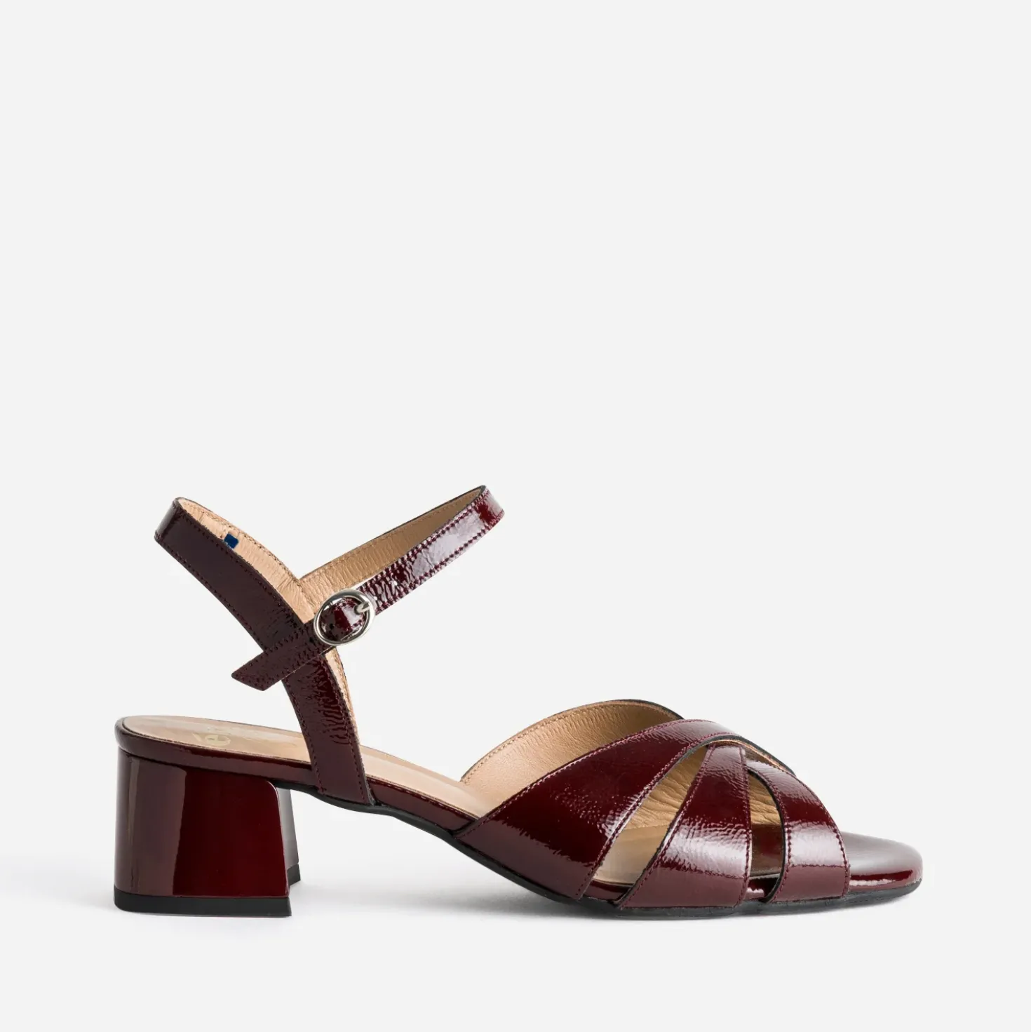 Sandale ERAM FLEX bordeaux cuir verni