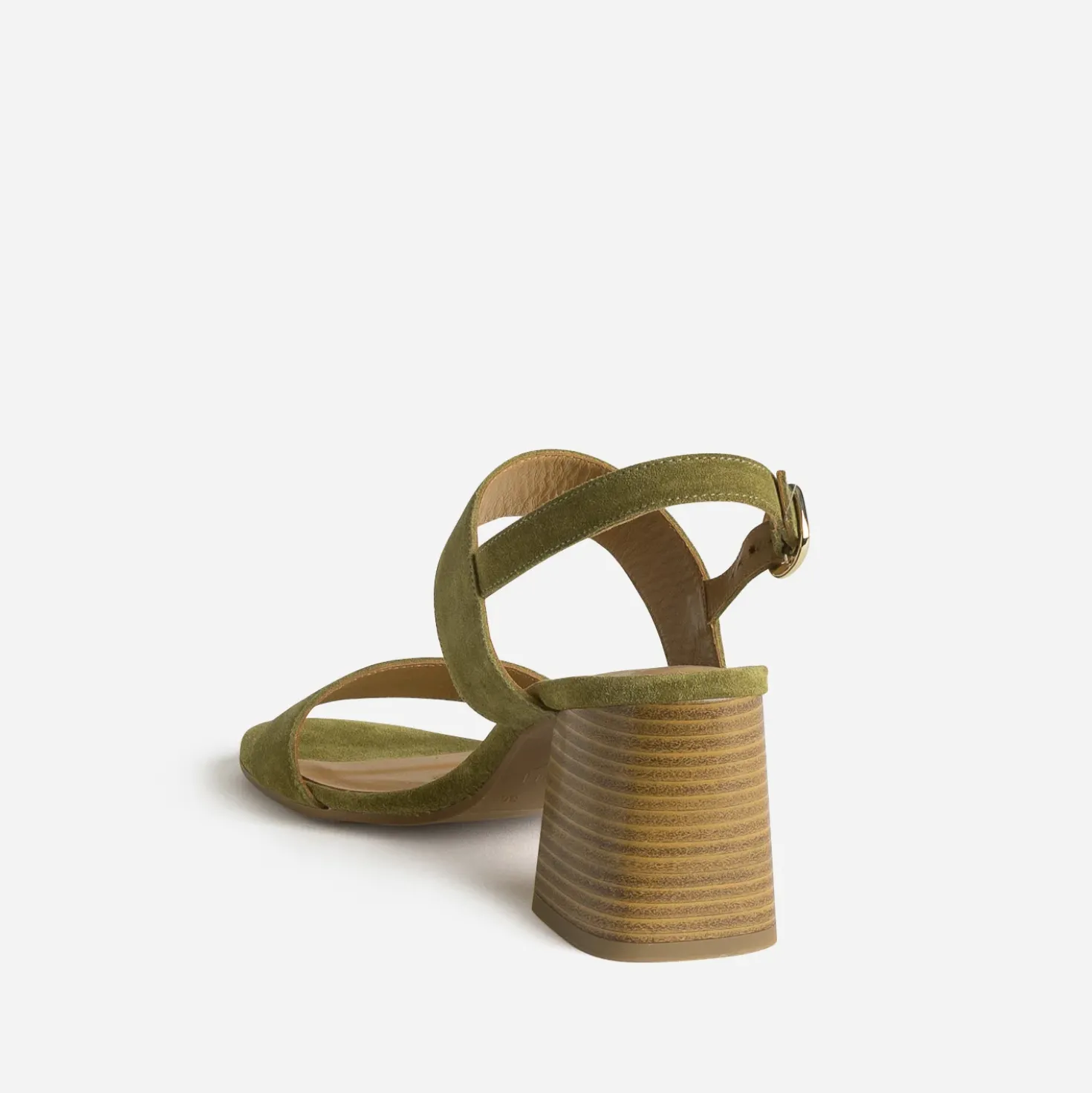 Sandale ERAM FLEX kaki cuir velours