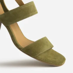 Sandale ERAM FLEX kaki cuir velours