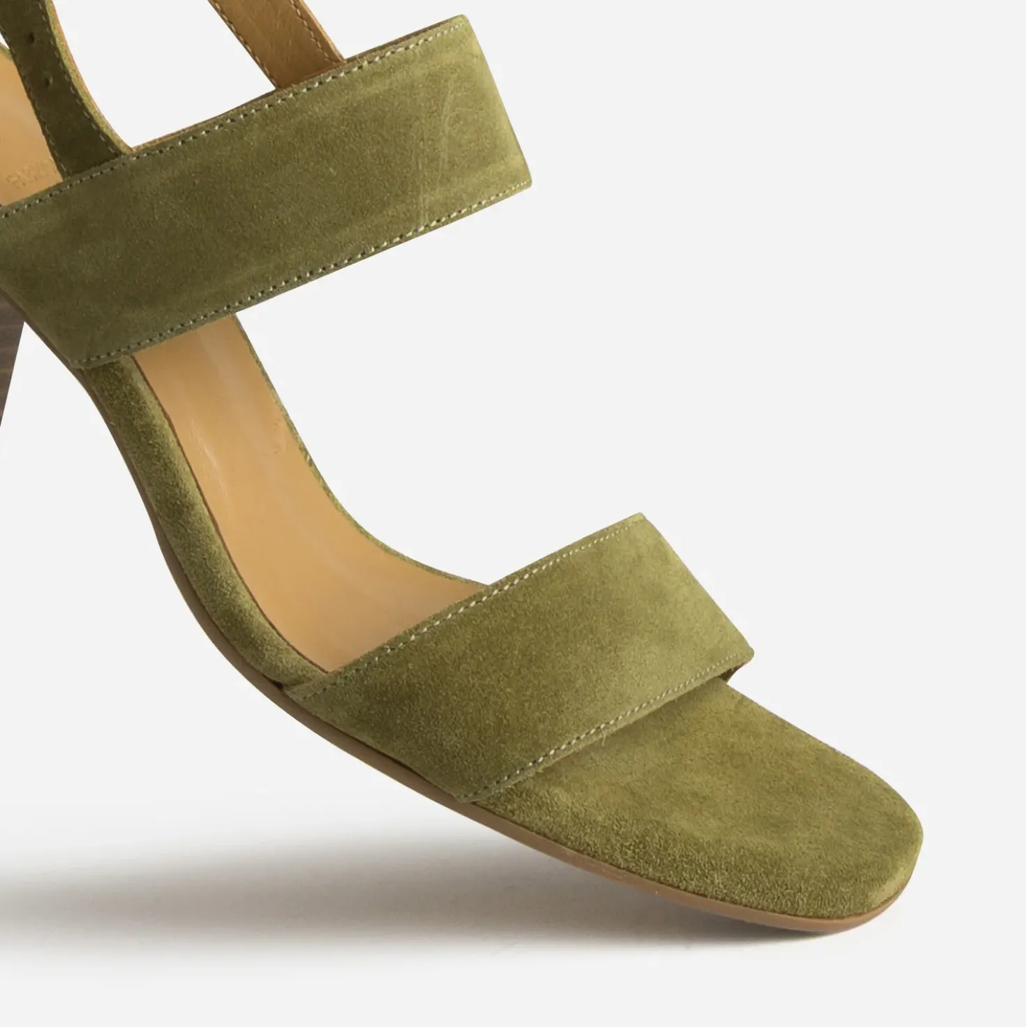 Sandale ERAM FLEX kaki cuir velours