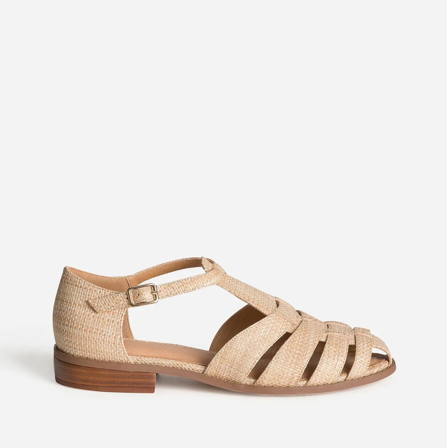 Sandale fisherman beige tressé