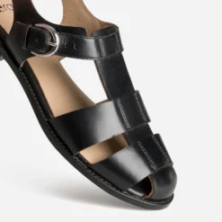 Sandale fisherman noire cuir