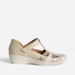 Sandale FRANCE ARNO beige cuir