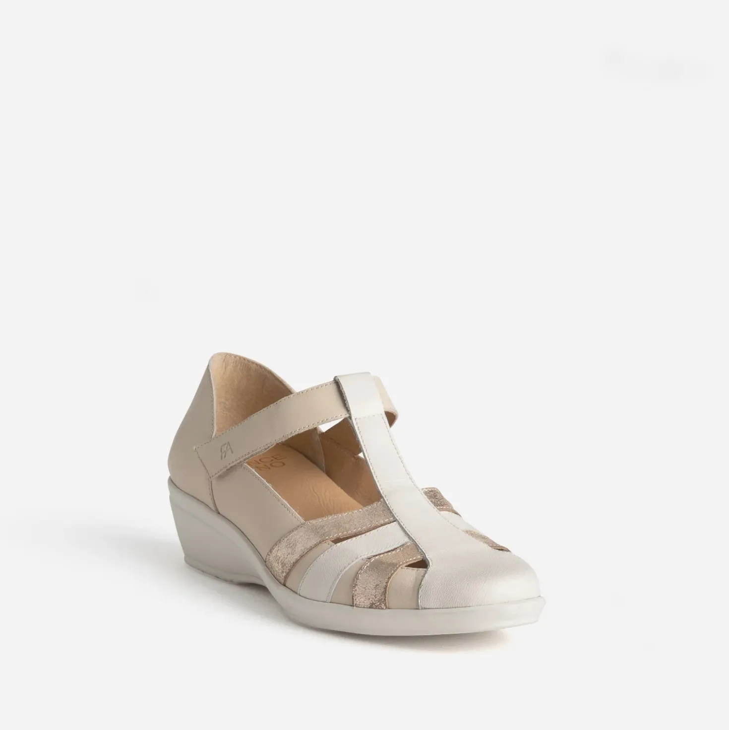 Sandale FRANCE ARNO beige cuir