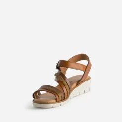 Sandale FRANCE ARNO cognac cuir