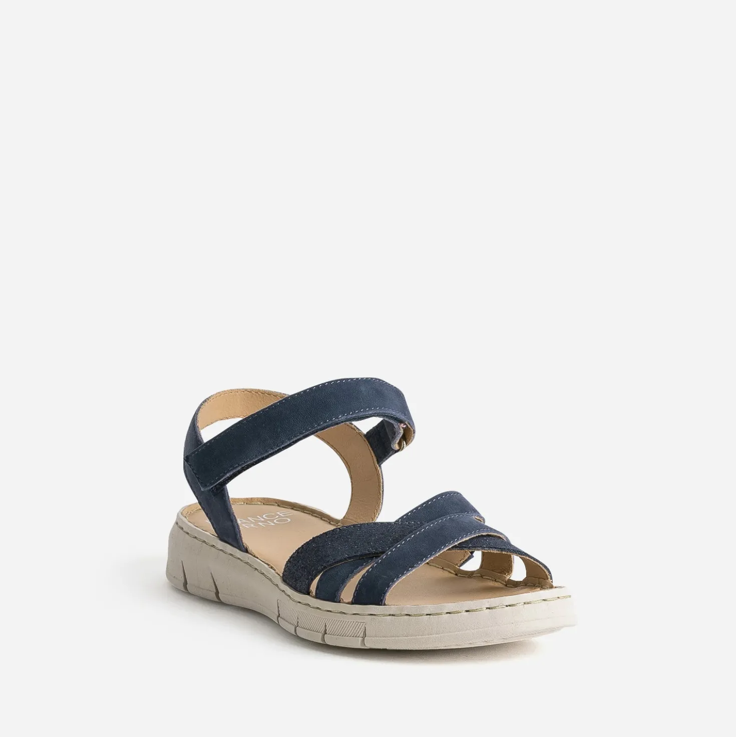 Sandale FRANCE ARNO marine cuir nubuck