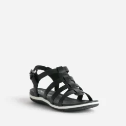 Sandale GEOX noire en cuir