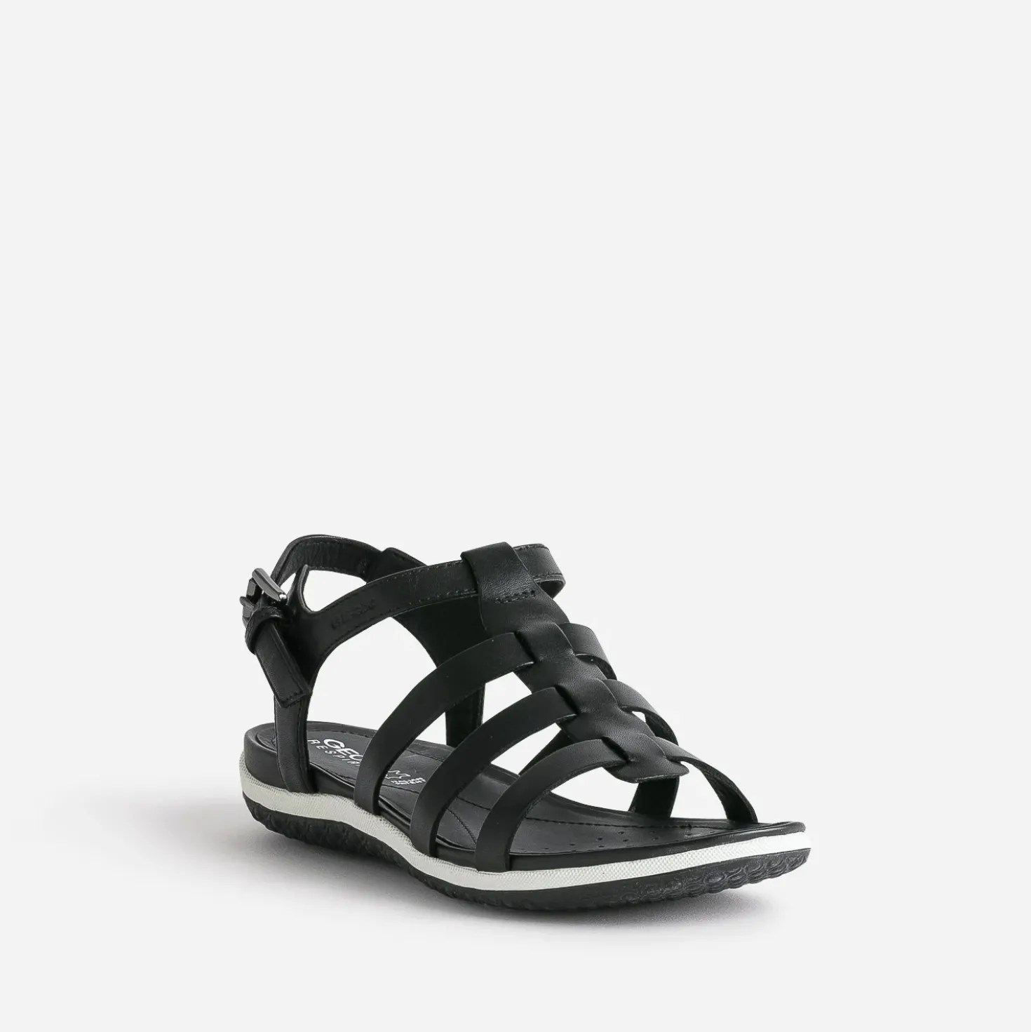 Sandale GEOX noire en cuir