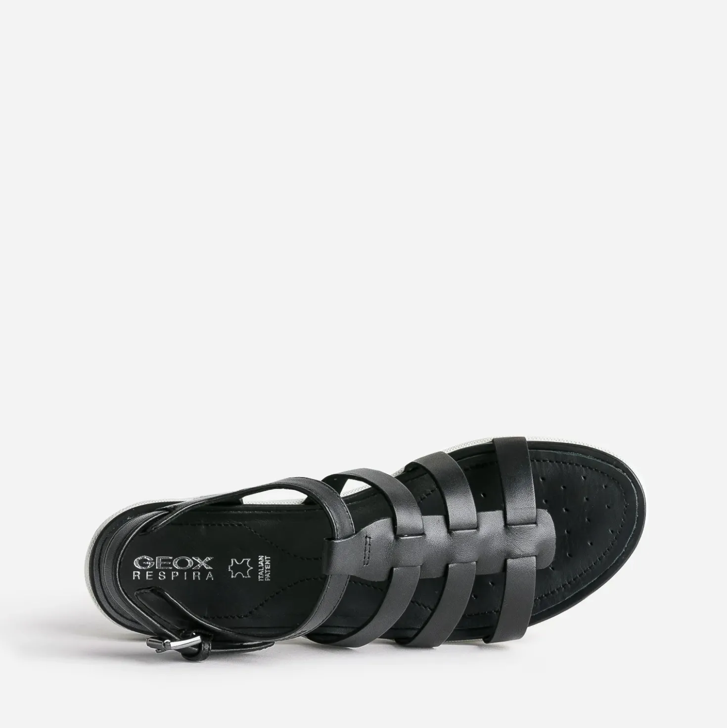 Sandale GEOX noire en cuir