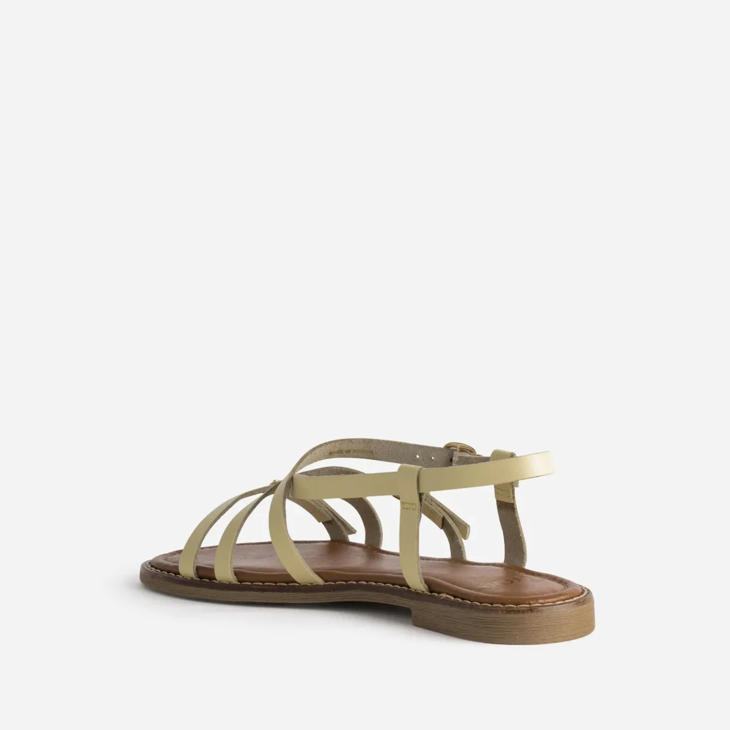 Sandale jaune cuir multi brides