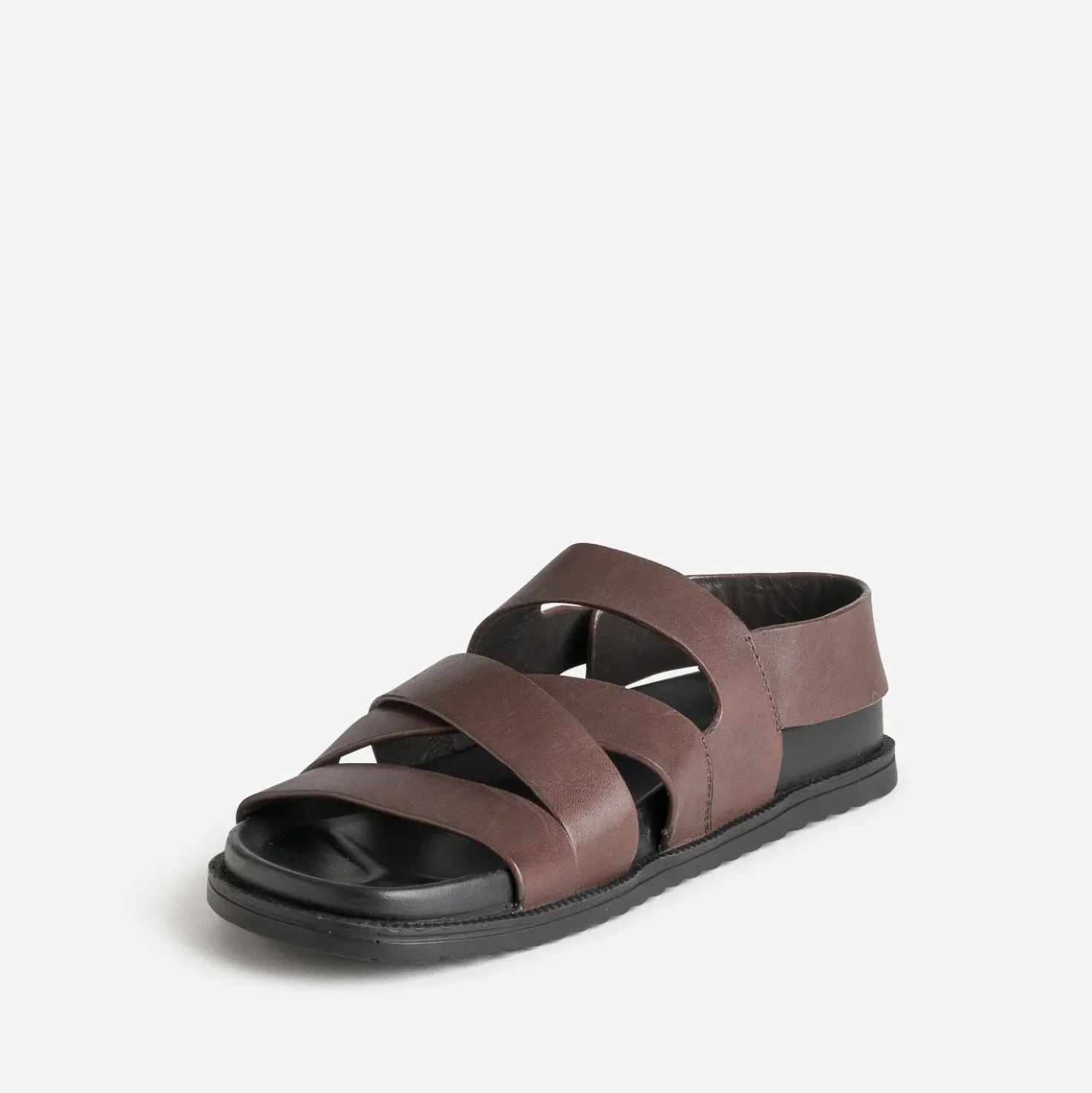 Sandale marron cuir