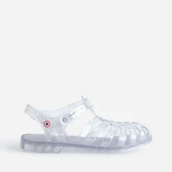 Sandale MEDUSE grise pailletée en plastique