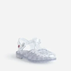 Sandale MEDUSE grise pailletée en plastique