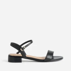 Sandale noire cuir