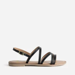 Sandale noire cuir