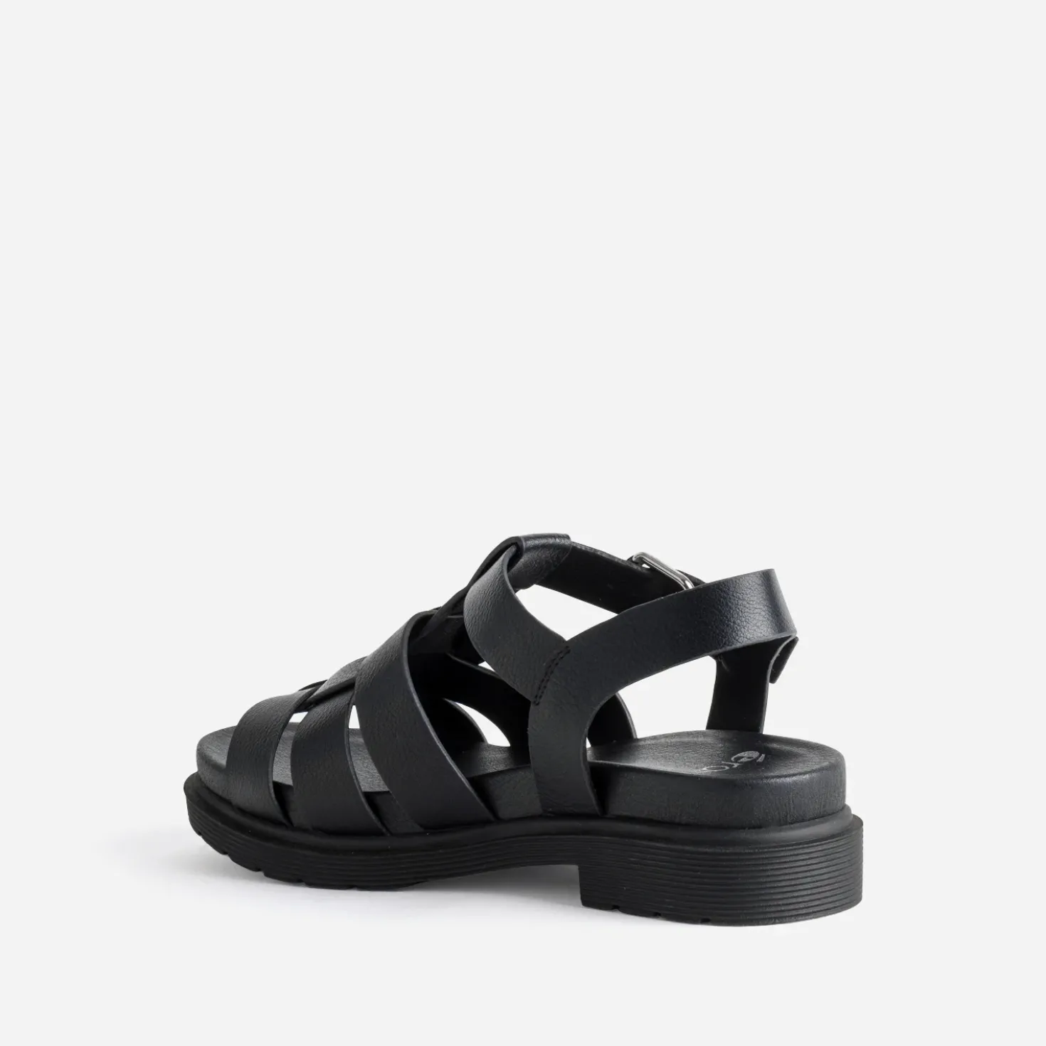 Sandale noire larges brides