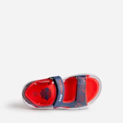 Sandale PAT PATROUILLE marine et rouge semelle lumineuse