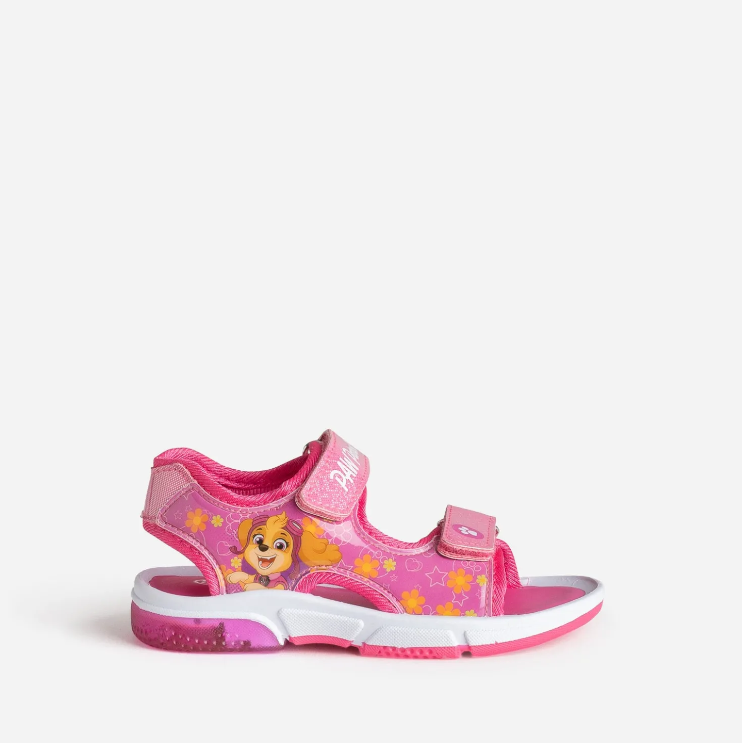 Sandale PAT PATROUILLE rose semelle clignotante
