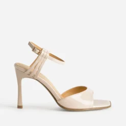 Sandale TEXTO beige vernie à talon