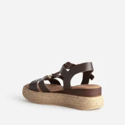 Sandale TEXTO marron cuir