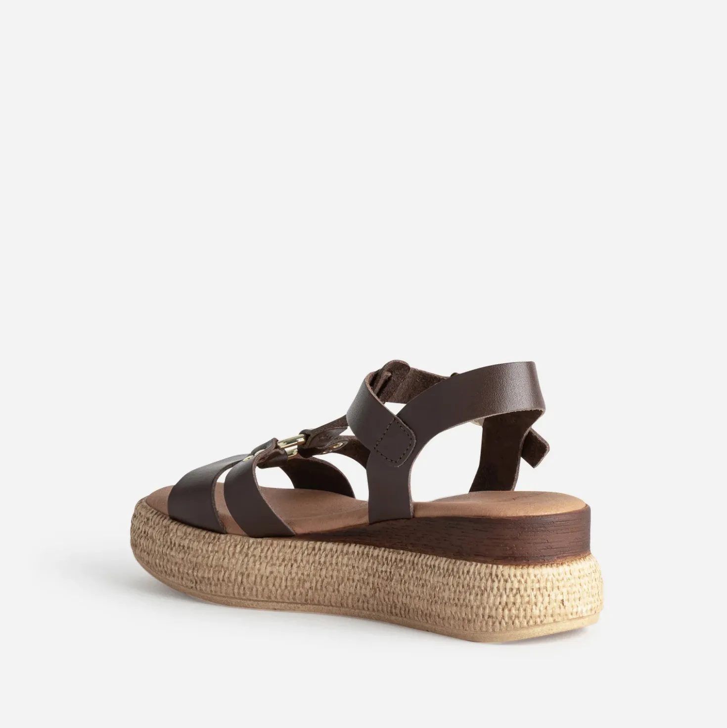 Sandale TEXTO marron cuir
