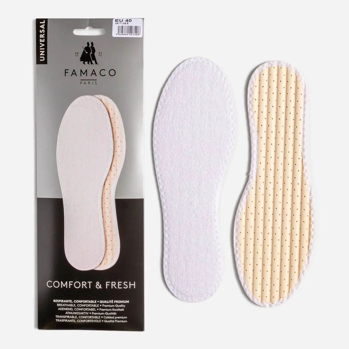 Semelles FAMACO blanches coton lavables