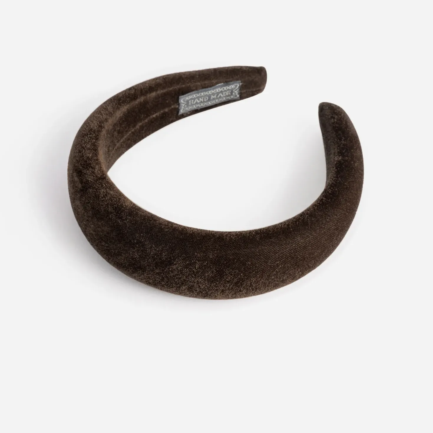 Serre-tête marron panne de velours