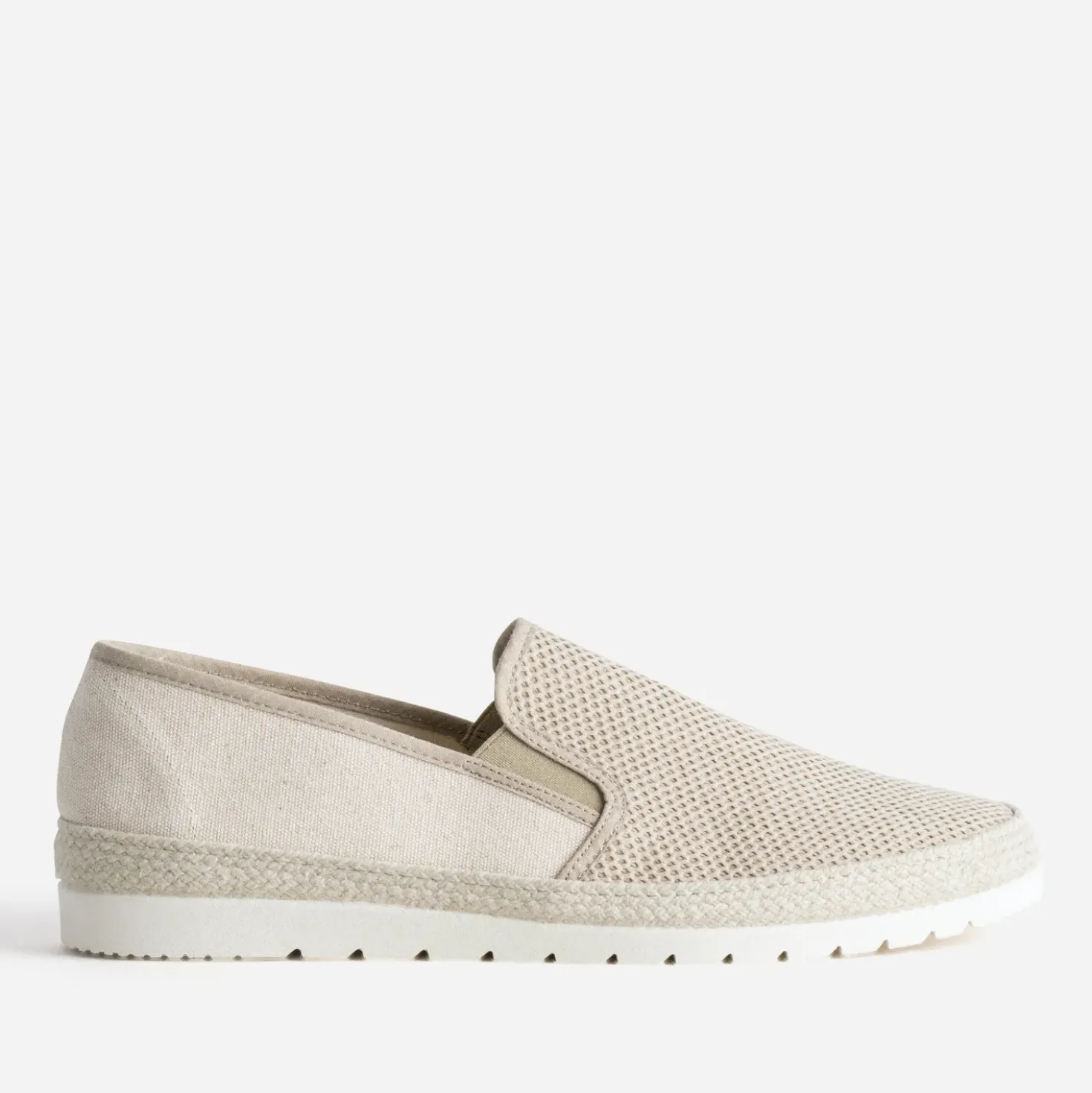 Slip-on beige bi-matière