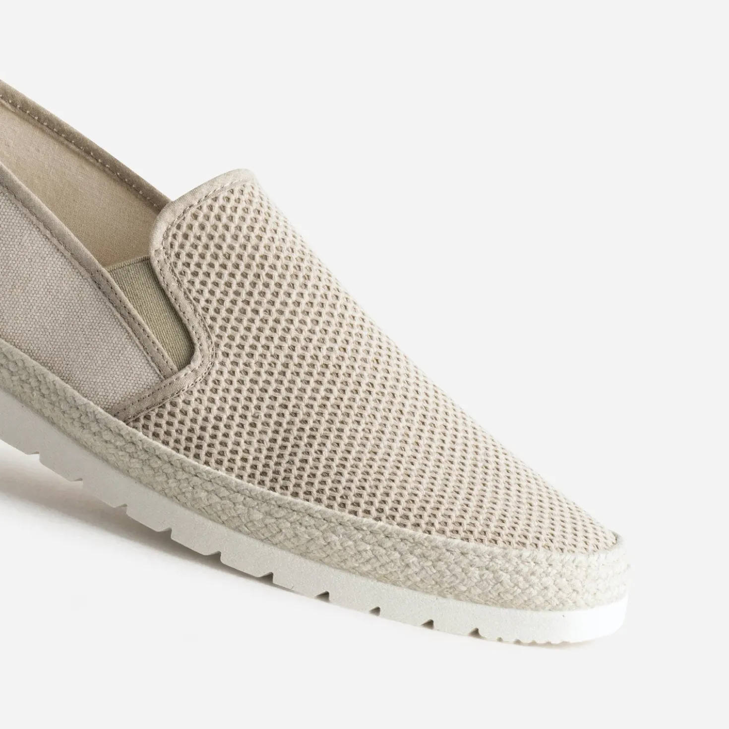 Slip-on beige bi-matière