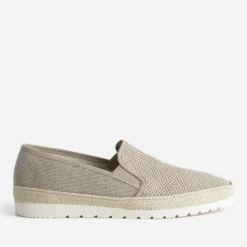 Slip-on beige en toile bi-matière