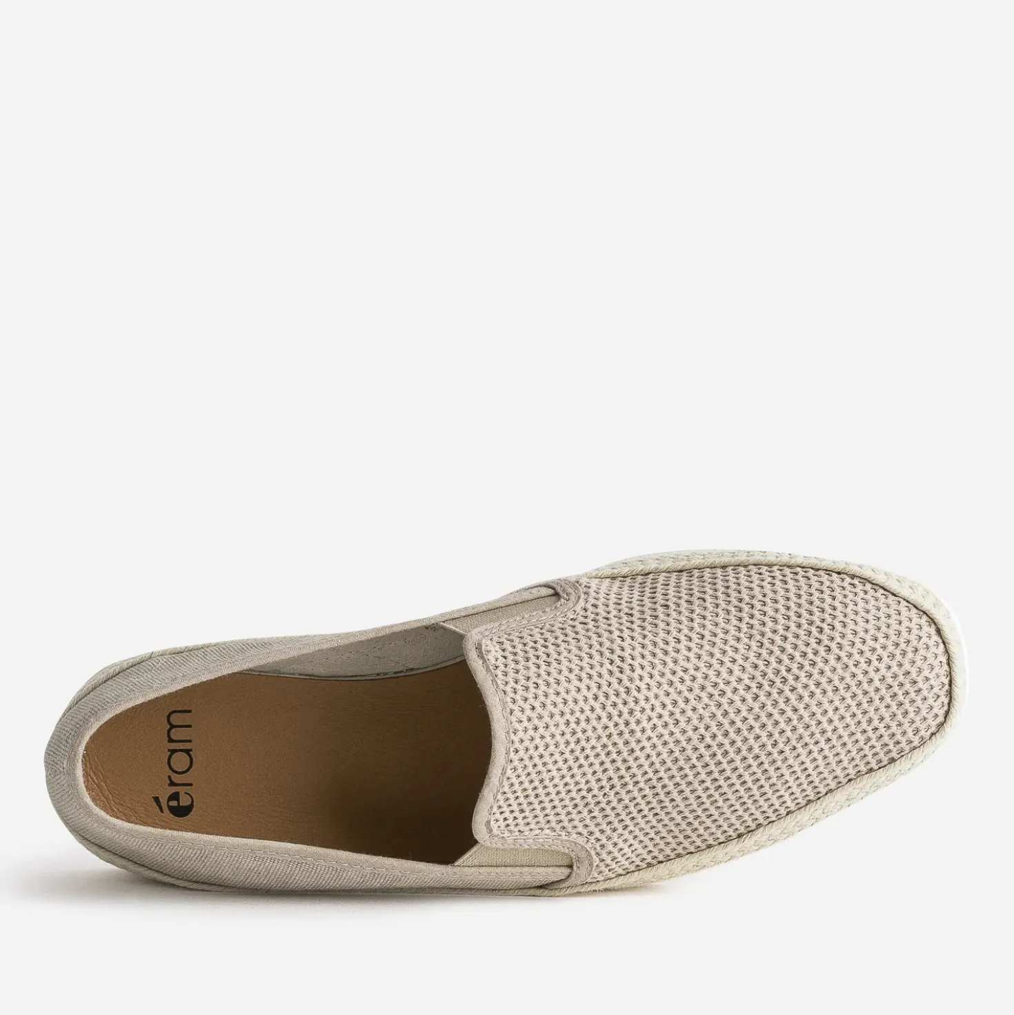 Slip-on beige en toile bi-matière