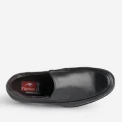 Slip-on FLUCHOS confort en cuir noir