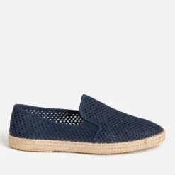 Slip-on marine toile ajouré semelle corde