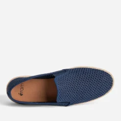 Slip-on marine toile ajouré semelle corde