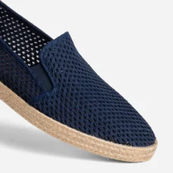 Slip-on marine toile ajouré semelle corde