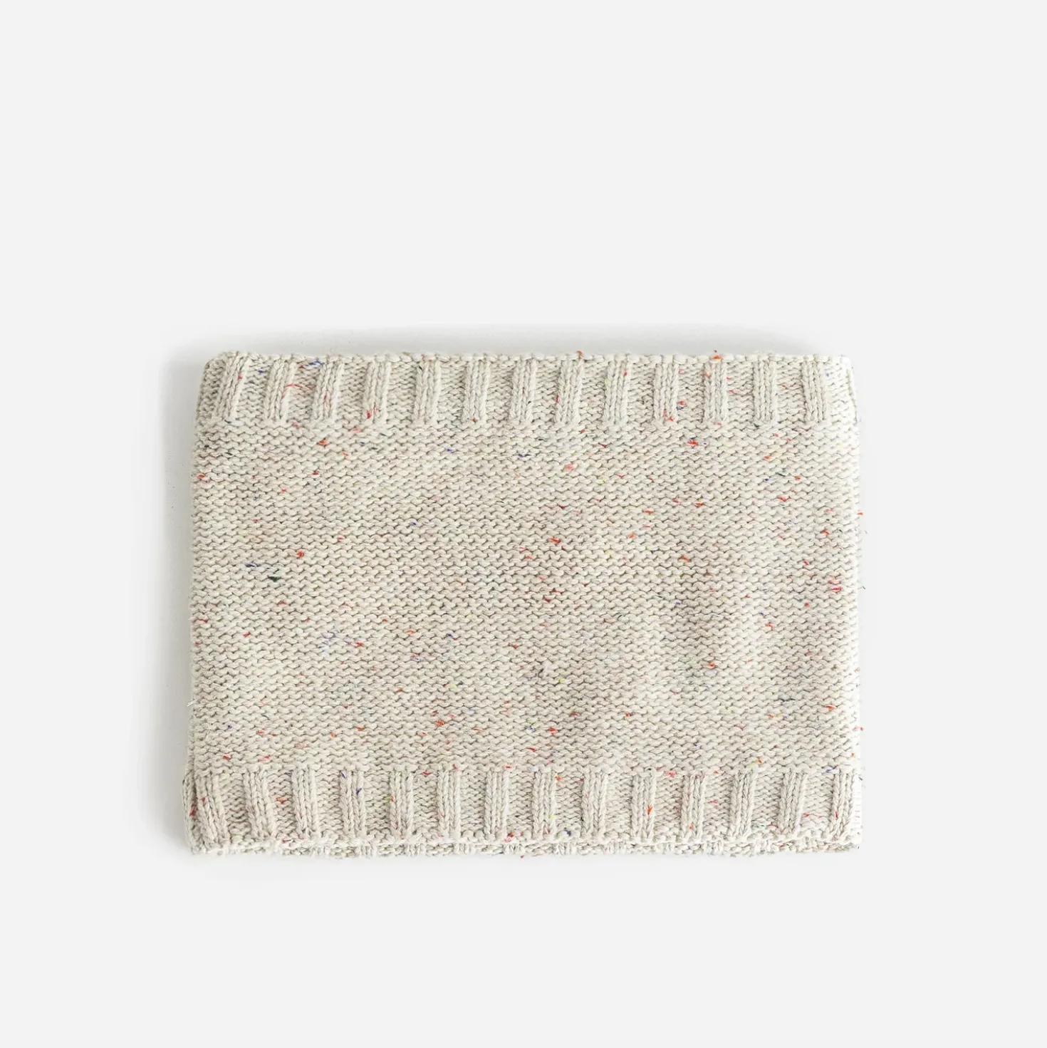 Snood beige chiné doublé polaire