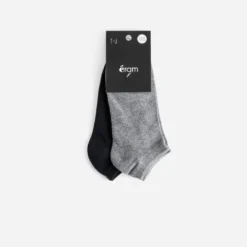 Socquettes noires et grises Homme