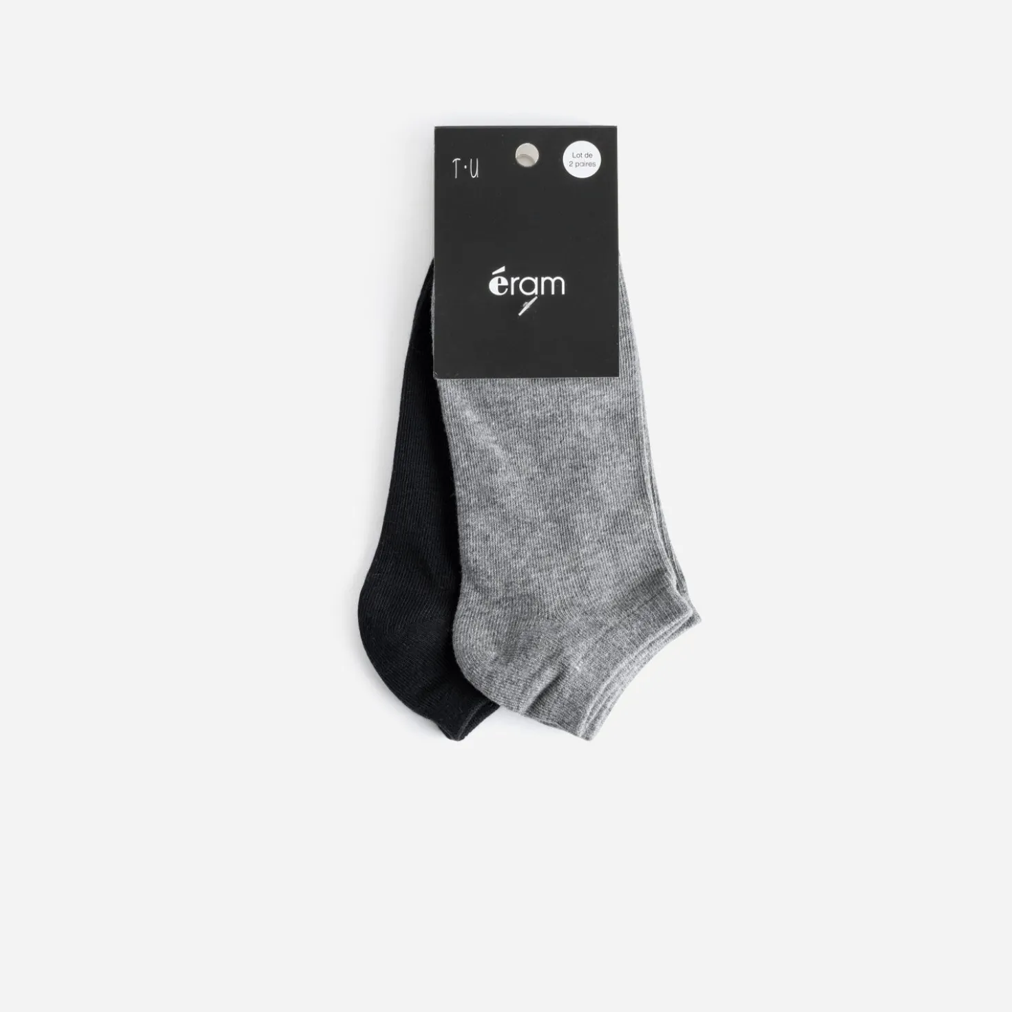 Socquettes noires et grises Homme